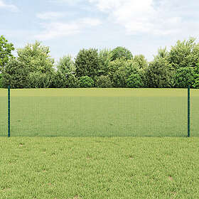 vidaXL Rustik stängselpanelset Set om 2 Grön Metall 10 x 0,5 m
