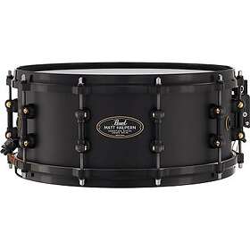 Pearl Matt Halpern 14"x6" Black-on-Brass Signature Snare Drum