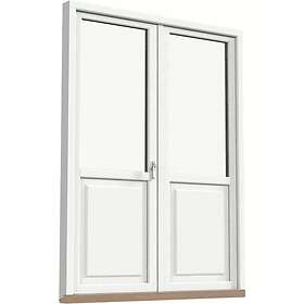 VillaFönster Fönsterdörr (par) Vitmålad 12x22 Vänster