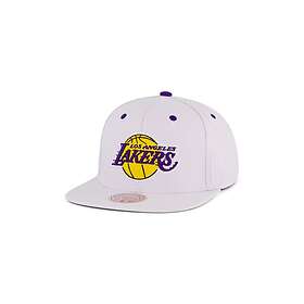 Mitchell & Ness Lakers White Team Color Snapback