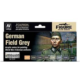 Vallejo Model Color Paint Set German Field Grey (8 x 18ml)