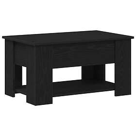 vidaXL Svart Ek Kaffeebord 79x49x41 cm tillverkat av konstruerat trä
