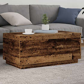 vidaXL Coffee Table 90x50x40 cm Old Wood LED
