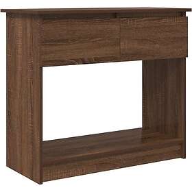 vidaXL Avlastningsbord med lådor brun ek 85,5x38,5x74,5 cm