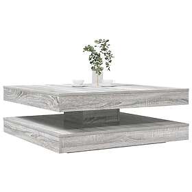vidaXL Soffbord 360 grader vridbart grå sonoma 90x90x34,5 cm