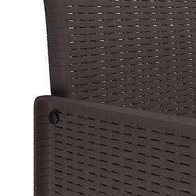 vidaXL Lounge Sett 2 deler med puter Brun Poly Rattan