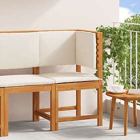 vidaXL Trädgårdsstol Hörn med Kuddar i Solid Akaciaträ