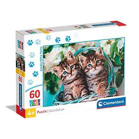 Clementoni Jigsaw Puzzle Super Color Lovely Kitty Twins 60 pcs. Golv