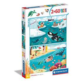Clementoni Jigsaw Puzzle Super Color Life at Sea 2x60pcs.