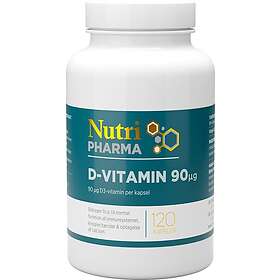 NutriPharma D-Vitamin 90µg 120 Kapslar