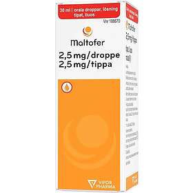 Vifor Pharma Maltofer Orala droppar, lösning 2,5mg/droppe, 30ml