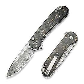 Civivi Button Lock Elementum 2 Damascus Golden