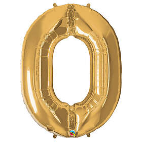 Amscan Sifferballong 0 Guld 66 cm