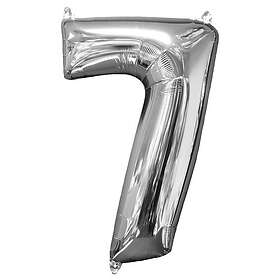 Amscan Sifferballong 7 Silver 66 cm
