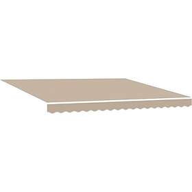 vidaXL Manuell Utdragbar Markis med Beige LED 400x300 cm Ersättningsduk för 4x3 