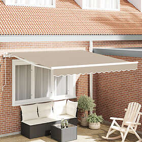 vidaXL Automatisk Utdragbar Markis Beige 300x250 cm Ersättningstyg för 3x2,5 m Ram