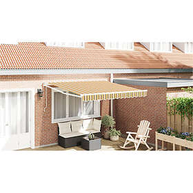 vidaXL Automatisk Hopfällbar Markis Randig cm 350x250