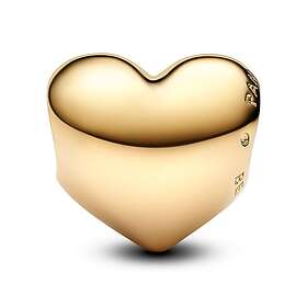 Pandora Moments Engravable medium heart 14k gold-plated berlock 763439C00