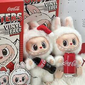 Pop Mart Monsters' Excitement Macaron Plyschdocka Handgjord Leksak Blind Box Äkta POP Labubu Coca-Cola