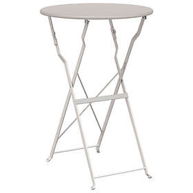 vidaXL Fällbord Bistro Beige Ø50x71 cm Pulverlackerad Stål