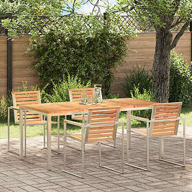 vidaXL Utomhusmatbord 180x90x75 cm Solid Teak