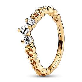Pandora Ring Stackable Regal Swirl Tiara 14k gold-plated ring 162232C01-54