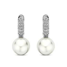 Ti Sento silvernfärgade pärlörhängen 7985PW