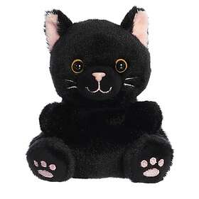 Aurora Palm Pals plyschleksak, svarta katten Twilight, 12 cm