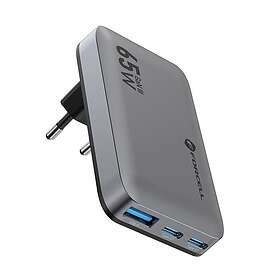 Forcell Snabbladdare 65W 2 x USB C USB A GaN PD QC4.0