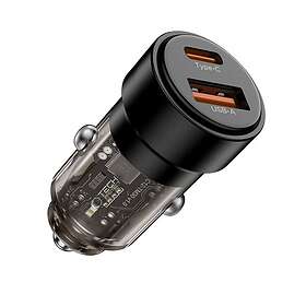 Tech-Protect CC03 Billaddare USB-A Till USB-C 75W