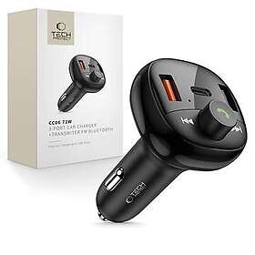 Tech-Protect CC06 Billaddare USB-C Till USB-A 72W Plus Bluetooth