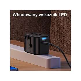 Usams CC173TC01 4in1 Universal Reseladdareadapter 12W 2xUSB