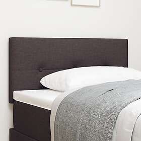 vidaXL LED Huvudgavel Knapp Tufted Mörkbrun 90 cm Tyg