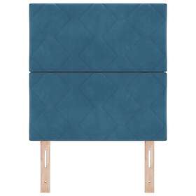 vidaXL Sänggavel Diamantblockdesign Mörkblå 80 cm Sammet, Sänggavel Diamantblockdesign Mörkblå 160 cm Sammet