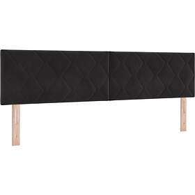 vidaXL Sänggavel Diamond Blocks Design Svart 180 cm Sammet