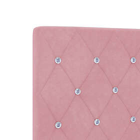 vidaXL Sänggavel Kristallknapp Tuftad Rosa 80 cm Sammet, Sänggavel Kristallknapp Tuftad Rosa 160 cm Sammet