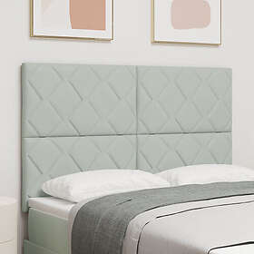 vidaXL Sänggavel Diamantblock Design Ljusgrå 160 cm Sammet