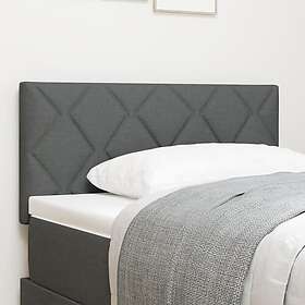 vidaXL LED-sänggavel Diamantblock design Mörkgrå 90 cm Tyg, sänggavel Diamantblo