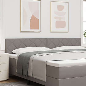vidaXL Sänggavel med Diamantblockdesign Taupe 200 cm Tyg
