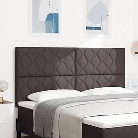 vidaXL Sänggavel Diamantblock Design Mörkbrun 180 cm Tyg