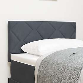 vidaXL LED Huvudgavel Diamantblock Design Mörkgrå 80 cm Sammet, Huvudgavel Diama