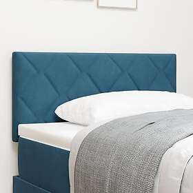 vidaXL LED Huvudgavel Diamantblock Design Mörkblå 100 cm Sammet, Huvudgavel Diamantblock Design Mörkblå 100 cm Sammet