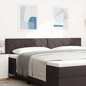 vidaXL Sänggavel Diamantblock Design Mörkbrun 200 cm Tyg