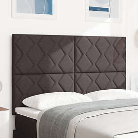 vidaXL Sänggavel Diamantblockdesign Mörkbrun 140 cm Textil