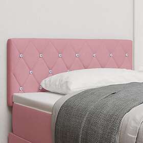 vidaXL LED Sänggavel med Kristallknappar Rosa 100 cm Sammet, Sänggavel med Kristallknappar Rosa 100 cm Sammet