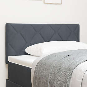 vidaXL Sänggavel Diamantblock Design Mörkgrå 90 cm Sammet