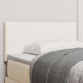 vidaXL LED Huvudgavel Enkelt Gräddvit 90 cm Corduroy