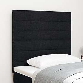 vidaXL LED Huvudgavel Linjer Design Svart 90 cm Tyg