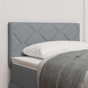 vidaXL Sänggavel Diamantblock Design Ljusgrå 80 cm Tyg