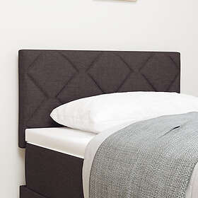 vidaXL Sänggavel Diamond Blocks Design Mörkbrun 80 cm Tyg
